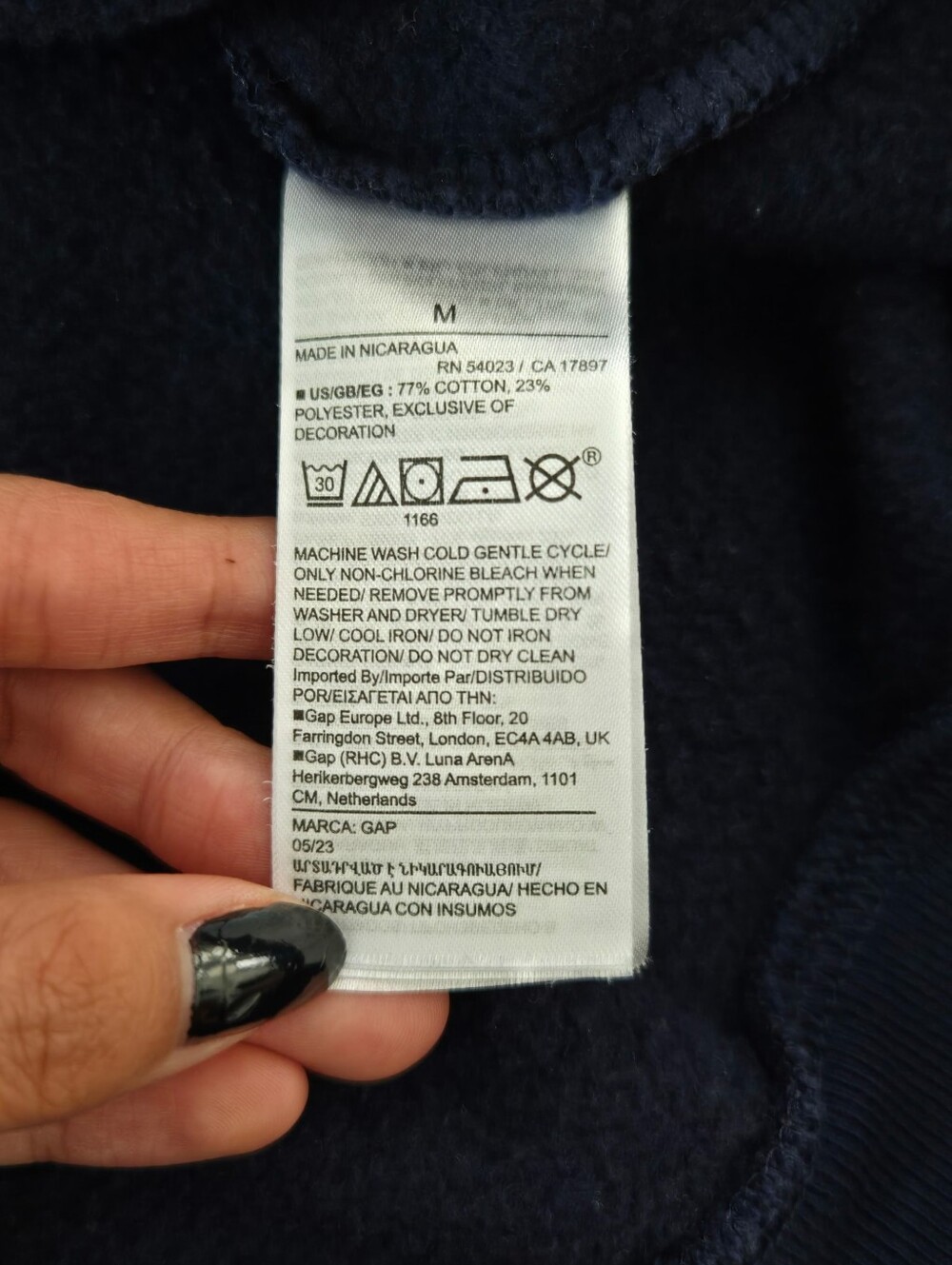 Gap Navy Logo Sweatshirt. Size Medium - Picture 9 of 10